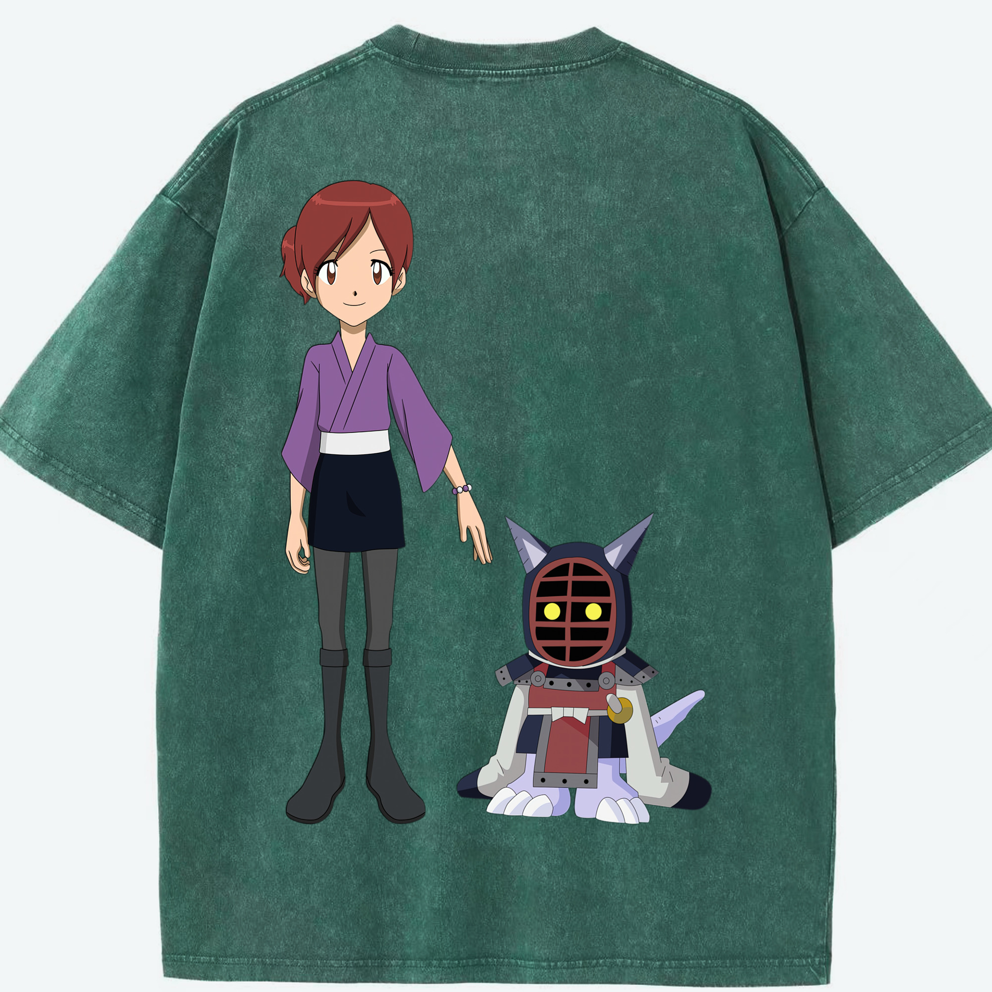（画像用） Digimon デジタルモンスター/デジモン 綿100% ヴィンテージ風 半袖Tシャツ（背面プリント）